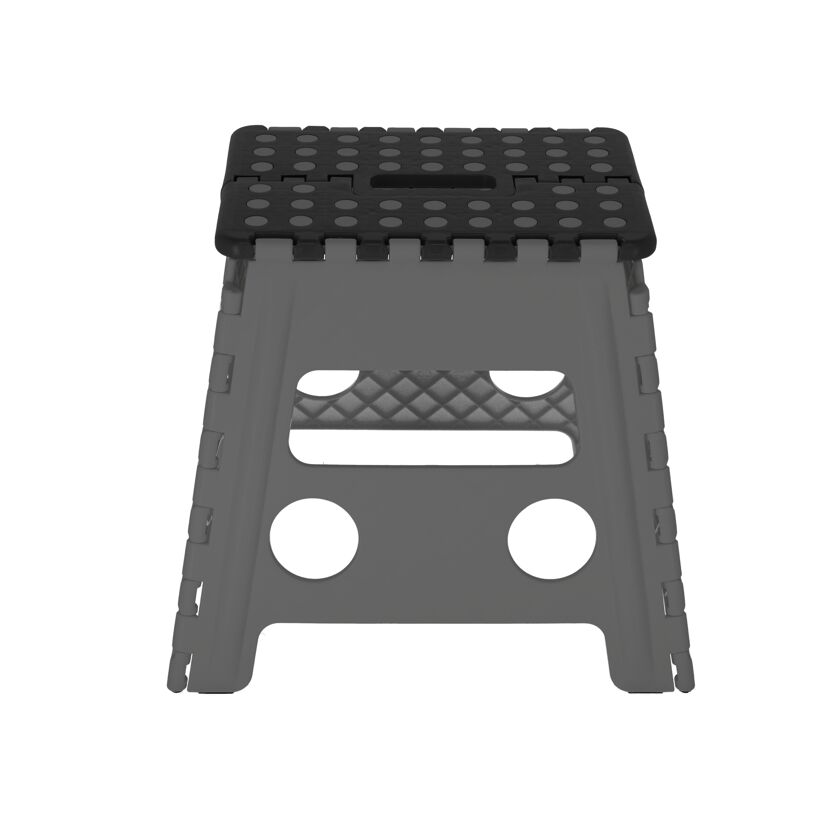 Klapptritt grau faltbar 37 x 32,5 x 30 cm