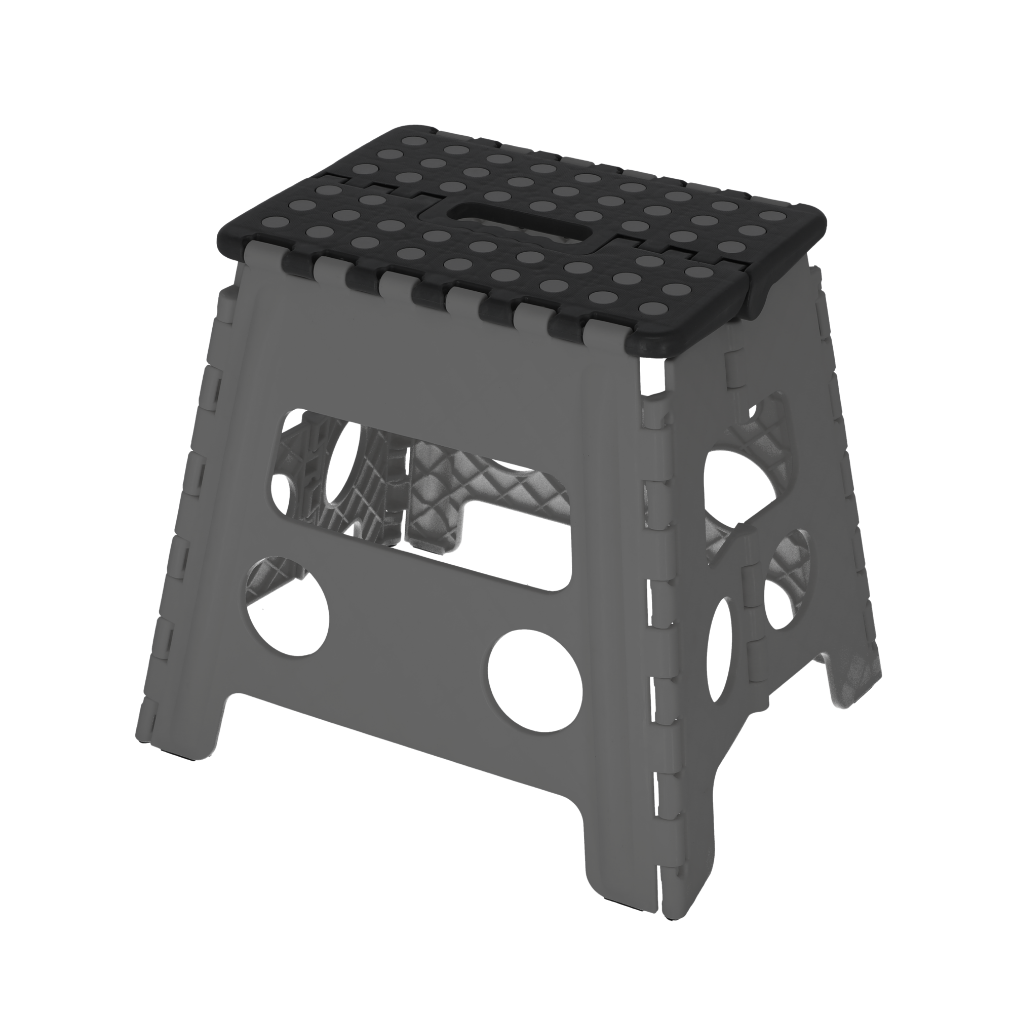 Klapptritt grau faltbar 37 x 32,5 x 30 cm