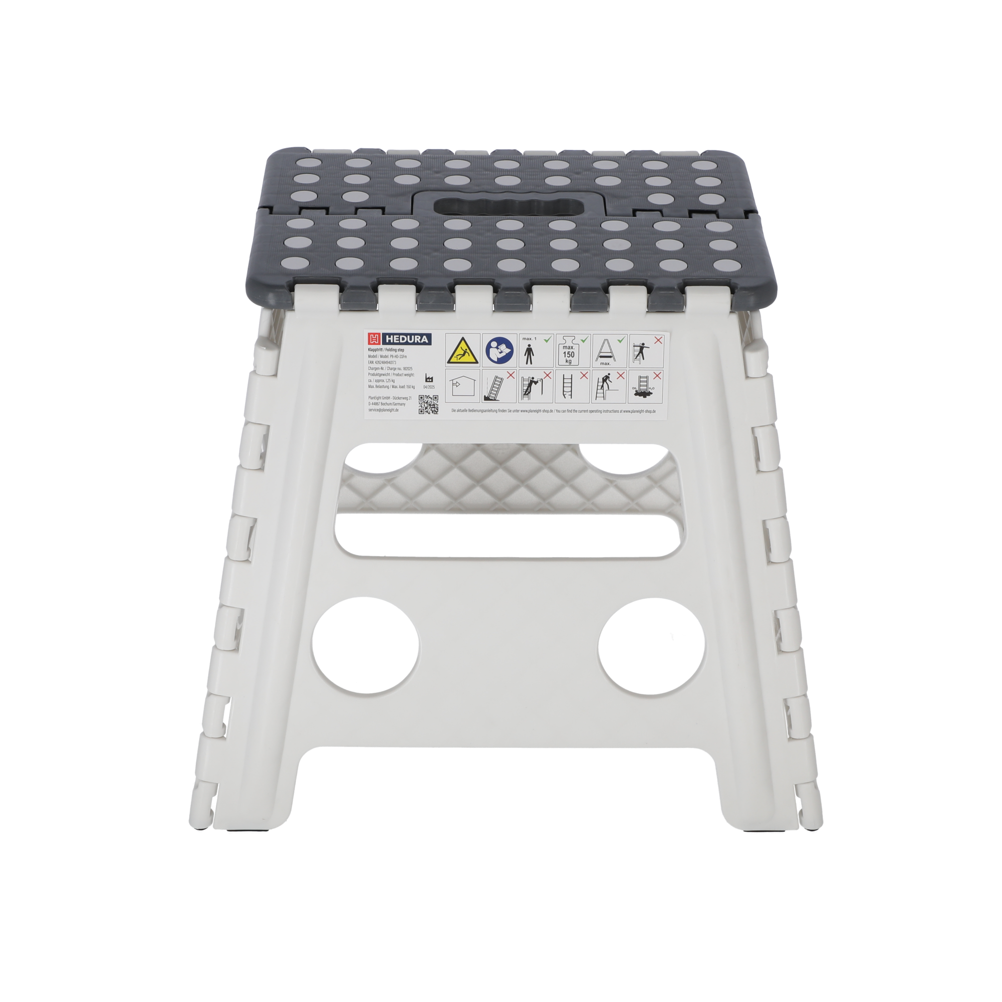 Klapptritt weiß faltbar 37 x 32,5 x 30 cm