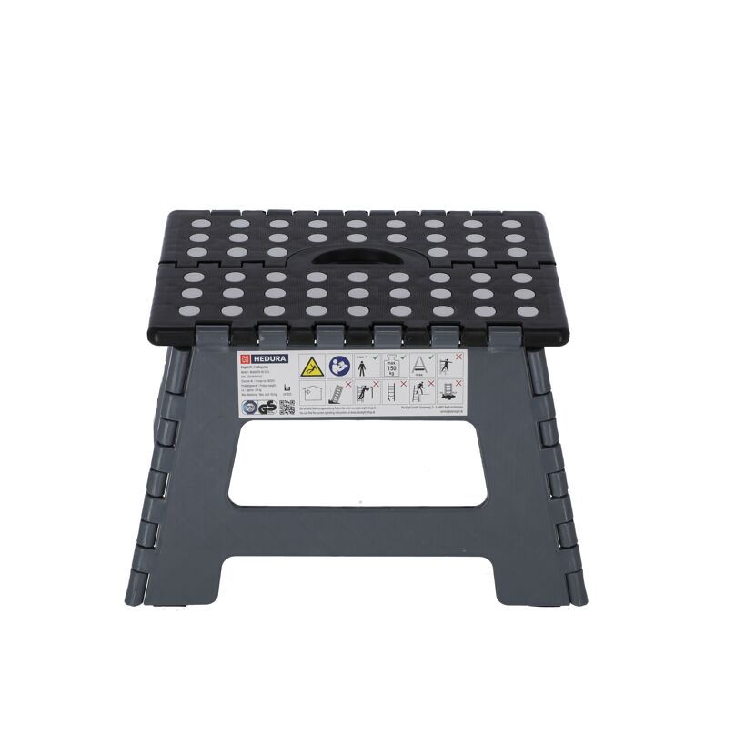Klapptritt grau faltbar 35 x 22 x 28 cm