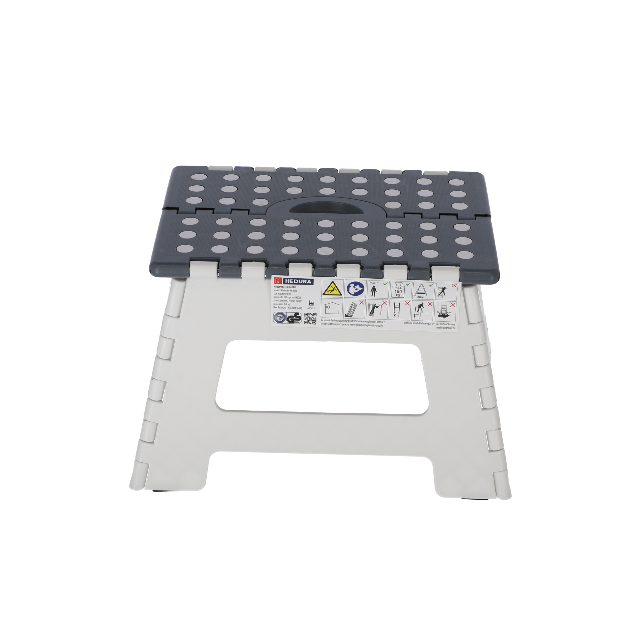 Klapptritt weiß faltbar 35 x 22 x 28 cm