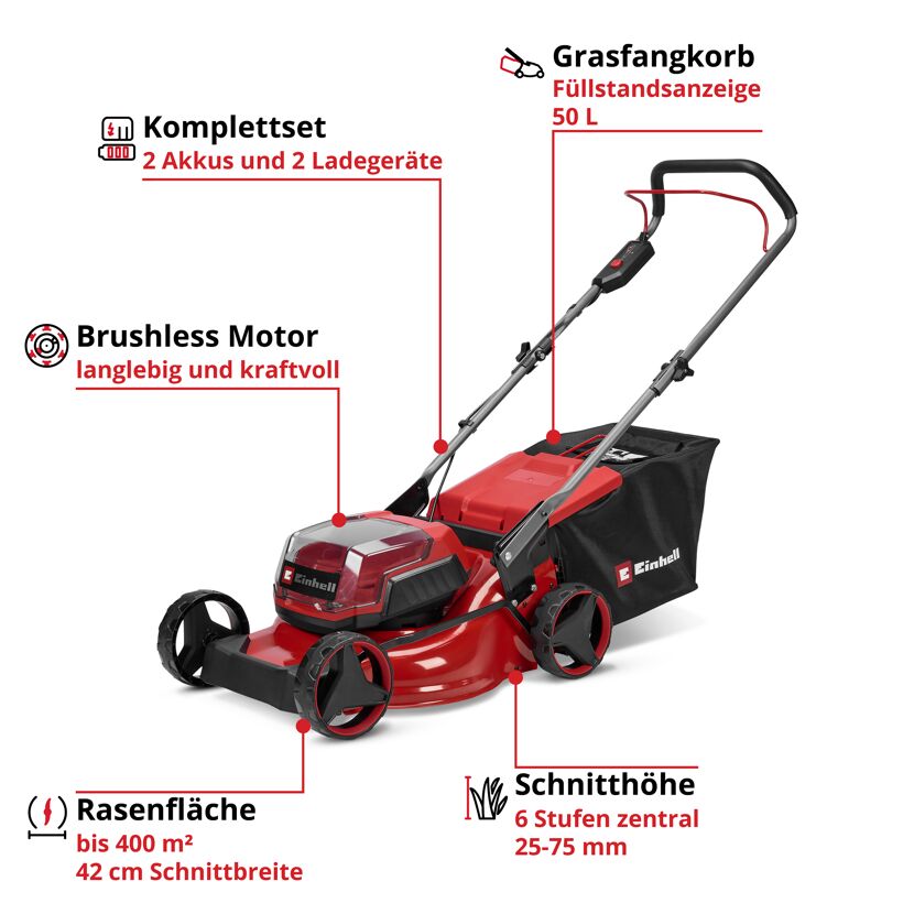 Akku-Rasenmäher 'GC-CM 36/42 Li BL' mit Akku und Ladegerät