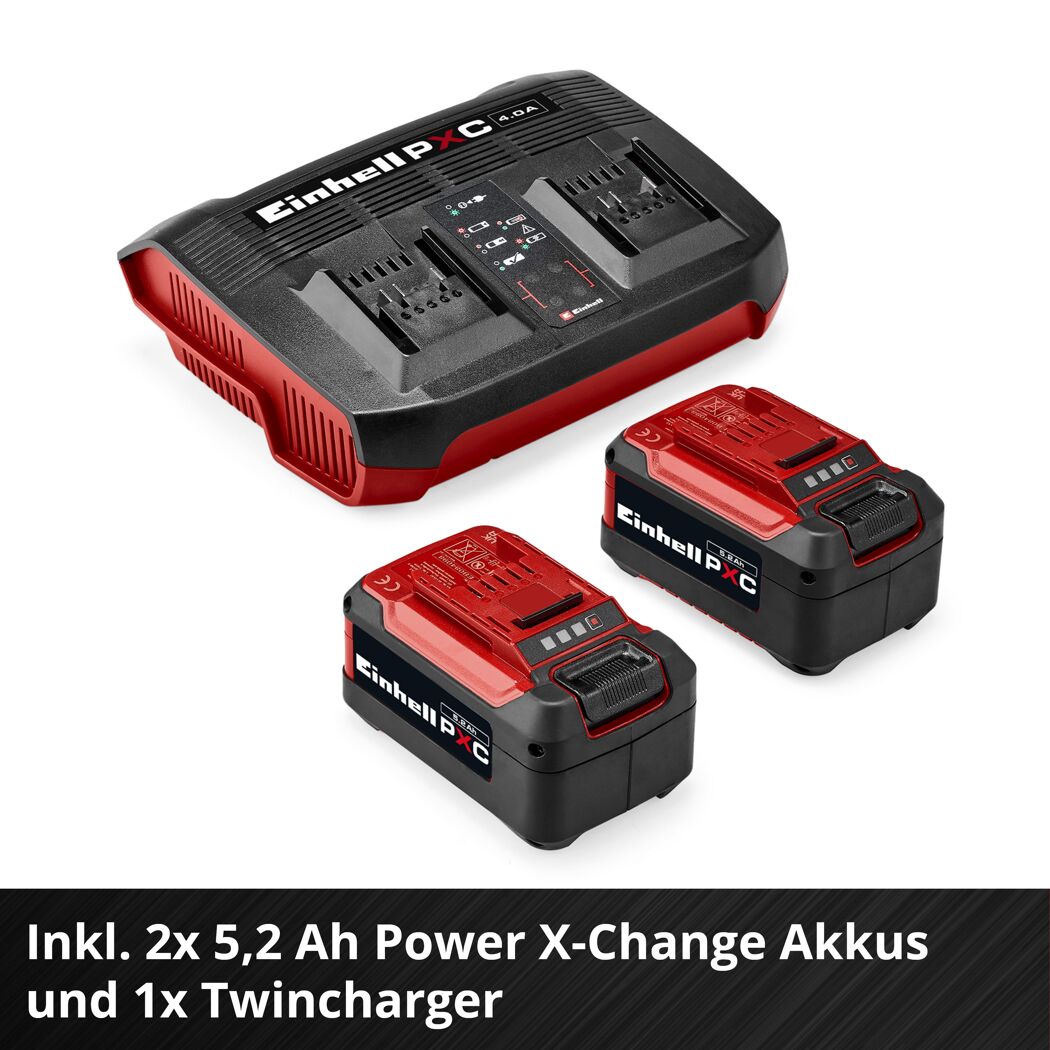 Einhell Twincharger mit zwei Power X-Change Akkus