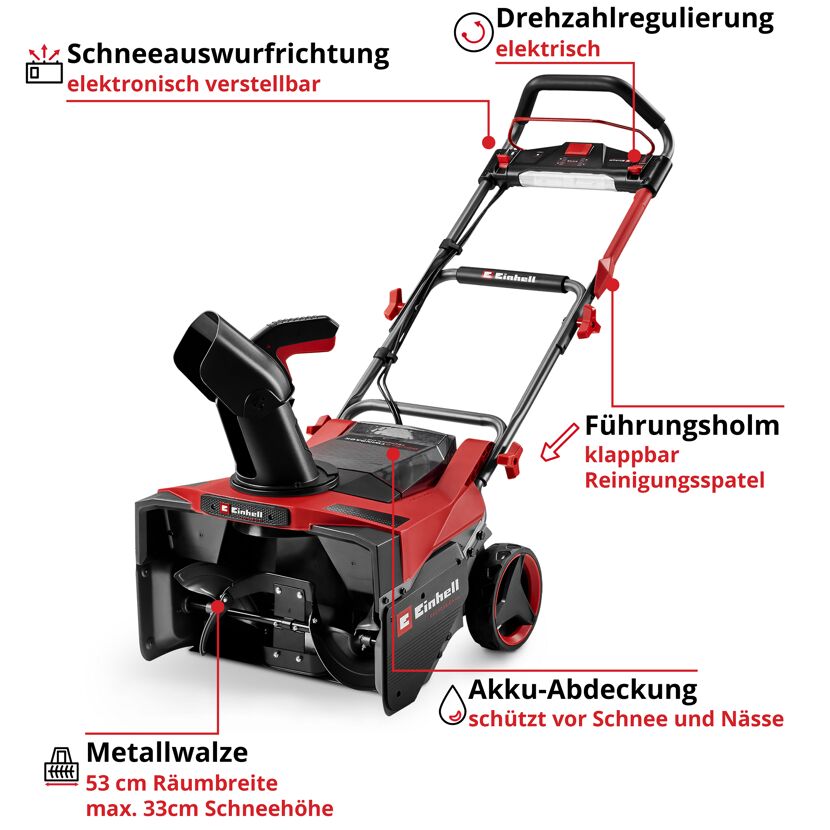 Akku-Schneefräse 'Professional GP-ST 36/53 Li E BL-Solo' ohne Akku und Ladegerät