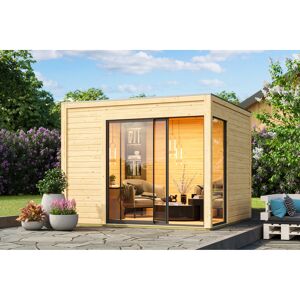 Gartenhaus 'Kubus 1' Fichtenholz naturbelassen 308 x 242 x 308 cm