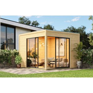 Gartenhaus 'Kubus 3' Fichtenholz naturbelassen 308 x 242 x 308 cm