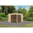 Gartenhaus 'Kubus 3' Fichtenholz naturbelassen 308 x 242 x 308 cm