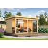 Gartenhaus 'Kubus 5' Fichtenholz naturbelassen 428,5 x 253 x 308,5 cm