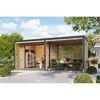 Gartenhaus-Set 'Neptun A' Fichtenholz naturbelassen/anthrazit 537,5 x 231,5 x 276 cm