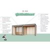 Gartenhaus-Set 'Neptun A' Fichtenholz naturbelassen/anthrazit 537,5 x 231,5 x 276 cm