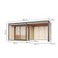 Gartenhaus-Set 'Neptun A' Fichtenholz naturbelassen/anthrazit 537,5 x 231,5 x 276 cm