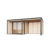 Gartenhaus-Set 'Neptun A' Fichtenholz naturbelassen/anthrazit 537,5 x 231,5 x 276 cm