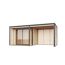 Gartenhaus-Set 'Neptun A' Fichtenholz naturbelassen/anthrazit 537,5 x 231,5 x 276 cm