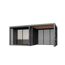 Gartenhaus-Set 'Neptun B' Fichtenholz anthrazit/graualuminium 539,5 x 231,5 x 272,5 cm