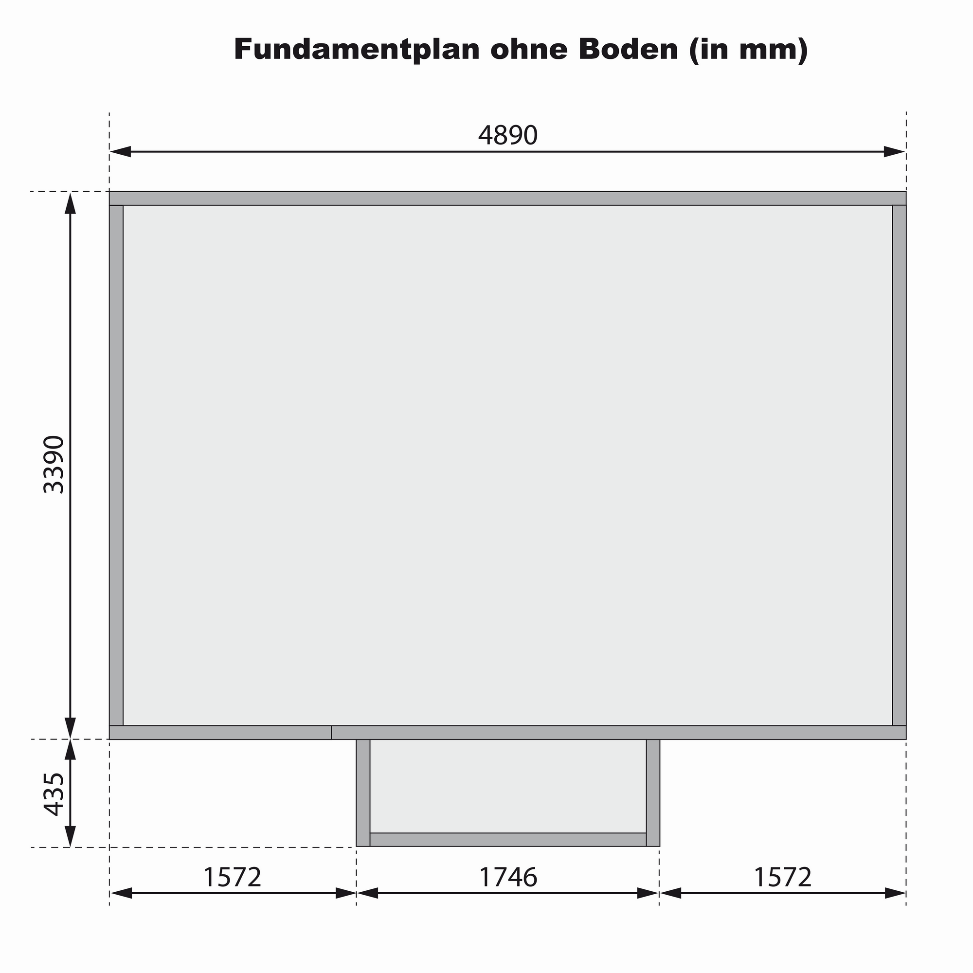 Gartenhaus 'Braband' Fichtenholz ohne Boden naturbelassen 507 x 293 x 401 cm