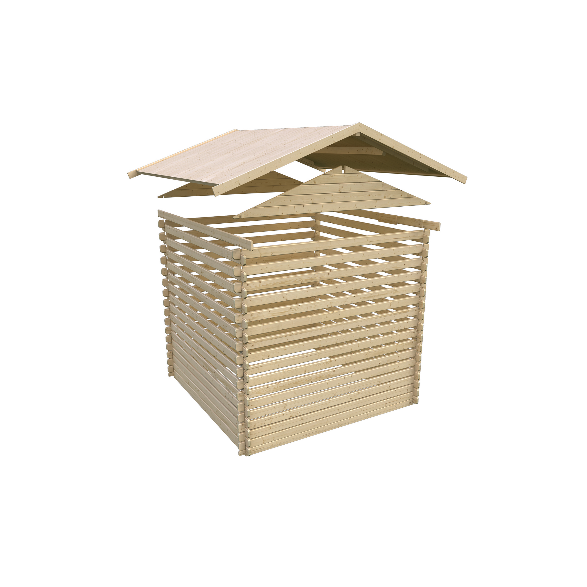 Gartenhaus 'Braband' Fichtenholz ohne Boden naturbelassen 507 x 293 x 401 cm