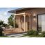 Pavillon 'Baros halb' naturbelassen 242 x 243 x 135,5 cm