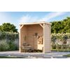 Pavillon 'Baros halb' naturbelassen 242 x 243 x 135,5 cm