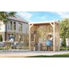 Pavillon 'Baros halb' naturbelassen 242 x 243 x 135,5 cm