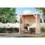Pavillon 'Baros halb' naturbelassen 242 x 243 x 135,5 cm