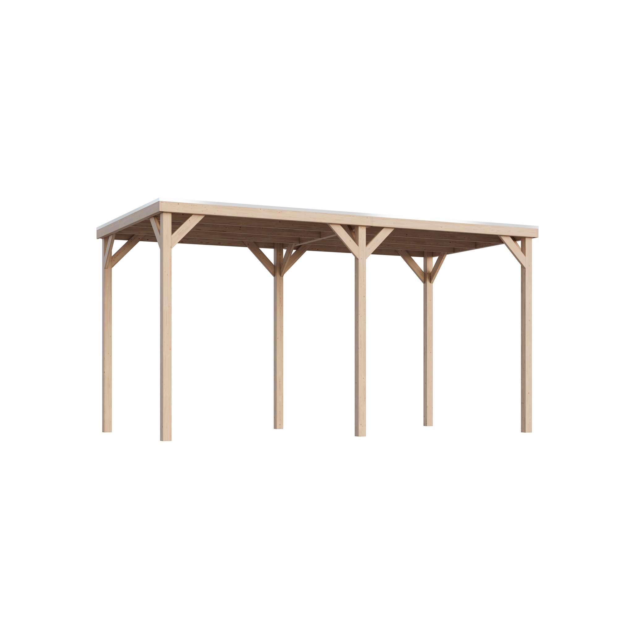 Pavillon 'Baros' mit Verlängerung naturbelassen 464 x 243 x 242 cm