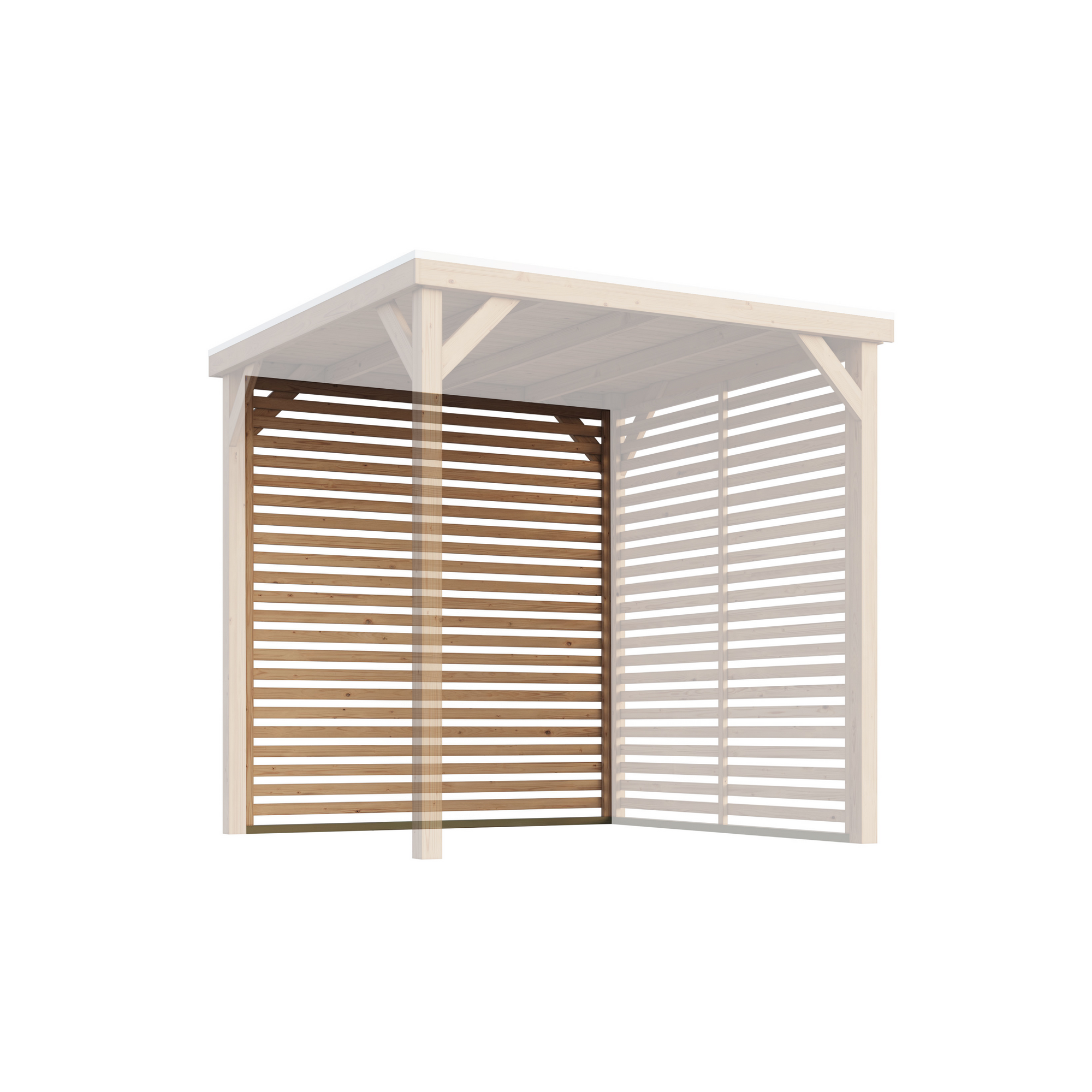 Seitenwand Lamellen Optik für Pavillon 'Baros' naturbelassen
