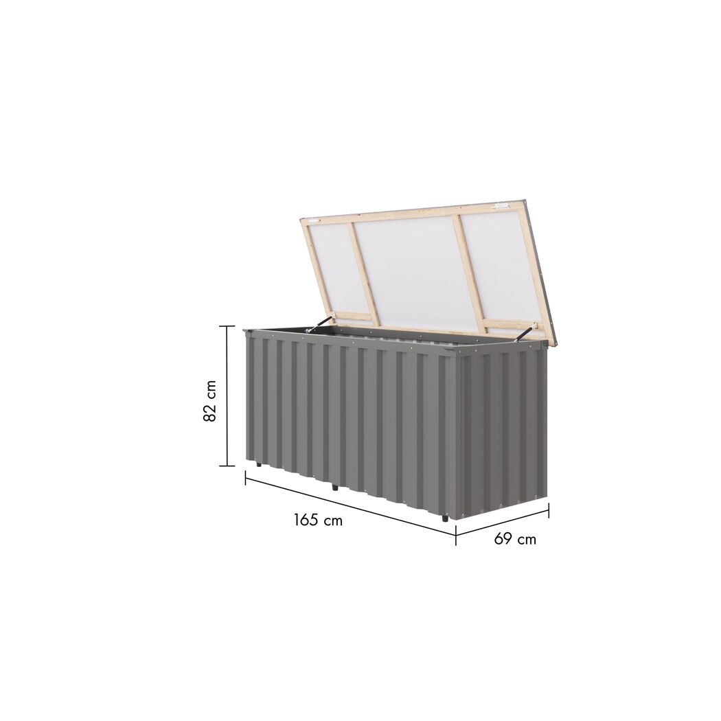 Freizeitbox 'Alumee 2' Metall graualuminium 172 x 82 cm
