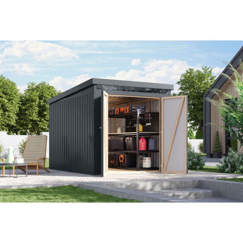 Metallgerätehaus 'Taurus 2,5' anthrazit 207 x 213 x 292 cm