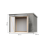 Metallgerätehaus 'Taurus 3' graualuminium 290 x 213 x 209 cm
