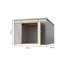 Metallgerätehaus 'Taurus 3,5' graualuminium 290 x 213 x 292 cm