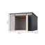 Metallgerätehaus 'Taurus 3,5' anthrazit 290 x 213 x 292 cm