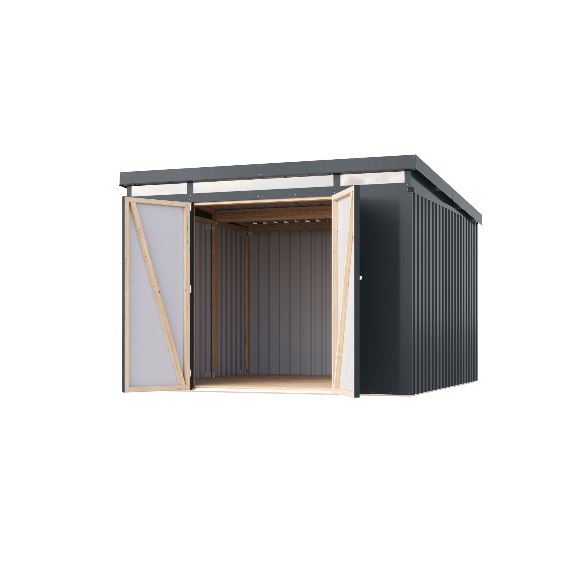 Metallgerätehaus 'Taurus 3,5' anthrazit 290 x 213 x 292 cm