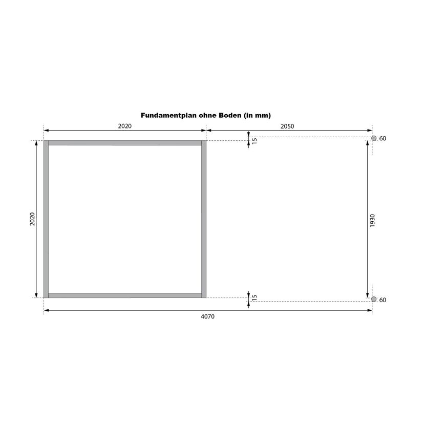 Metallgerätehaus-Set 'Taurus 2' graualuminium 414 x 213 x 209 cm