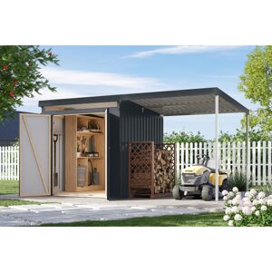 Metallgerätehaus-Set 'Taurus 2' anthrazit 414 x 213 x 209 cm