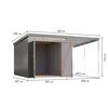 Metallgerätehaus-Set 'Taurus 2,5' graualuminium 414 x 213 x 292 cm
