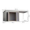 Metallgerätehaus-Set 'Taurus 3' graualuminium 497 x 213 x 209 cm