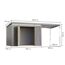 Metallgerätehaus-Set 'Taurus 3' graualuminium 497 x 213 x 209 cm