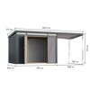 Metallgerätehaus-Set 'Taurus 3' anthrazit 497 x 213 x 209 cm