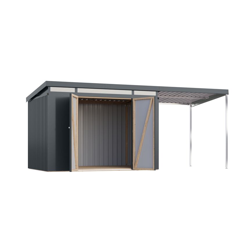 Metallgerätehaus-Set 'Taurus 3' anthrazit 497 x 213 x 209 cm