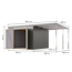 Metallgerätehaus-Set 'Taurus 3,5' graualuminium 497 x 213 x 292 cm