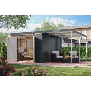 Metallgerätehaus-Set 'Taurus 3,5' anthrazit 497 x 213 x 292 cm