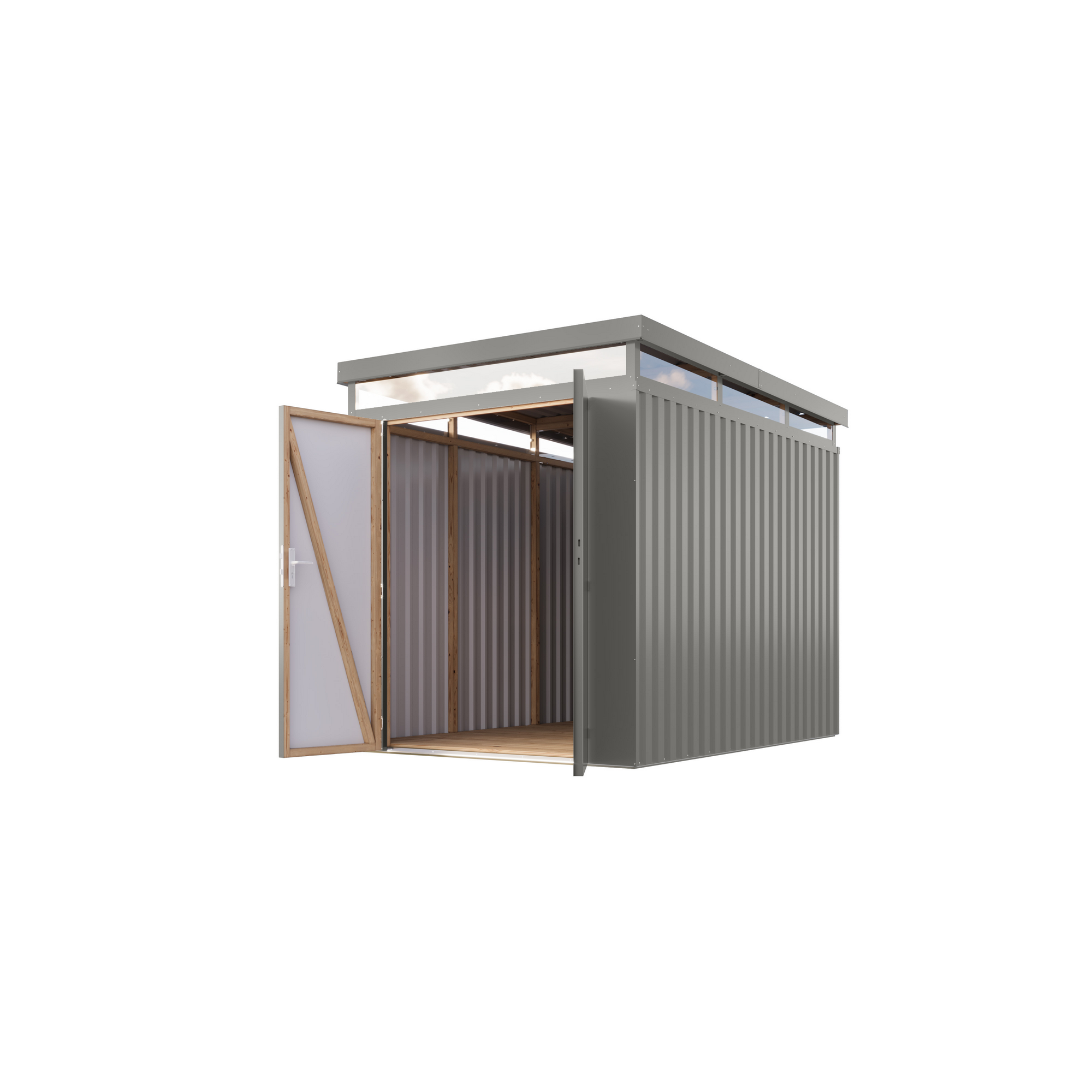 Metallgerätehaus 'Daro 2,5' graualuminium 207 x 239 x 292 cm