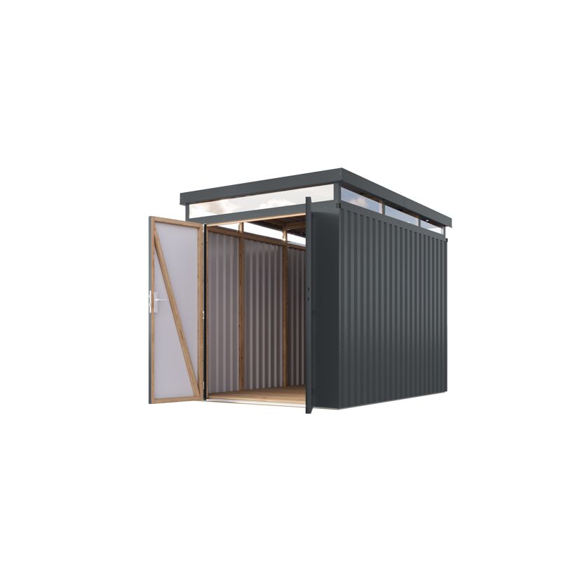 Metallgerätehaus 'Daro 2,5' anthrazit 207 x 239 x 292 cm