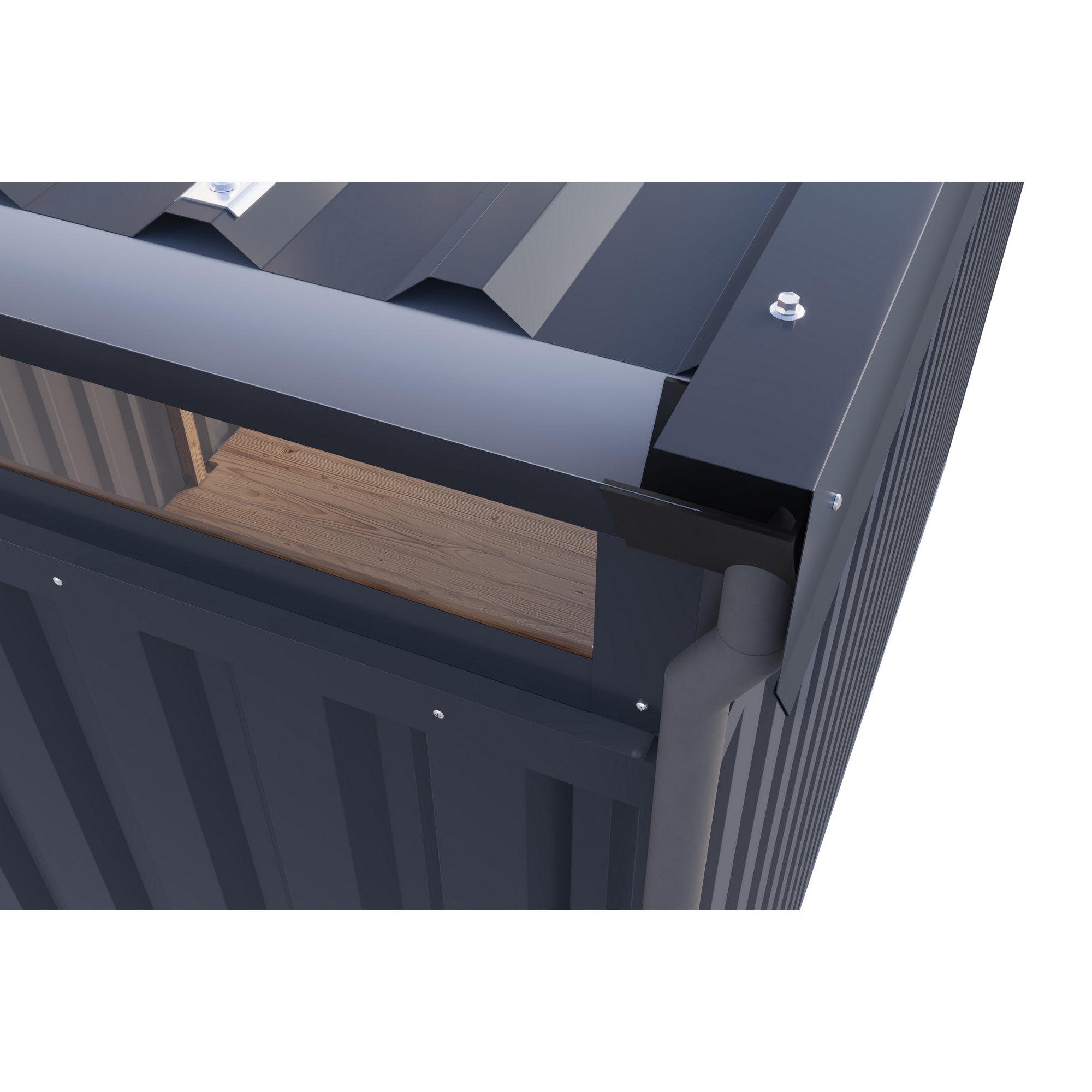 Metallgerätehaus 'Daro 3' graualuminium 290 x 239 x 209 cm