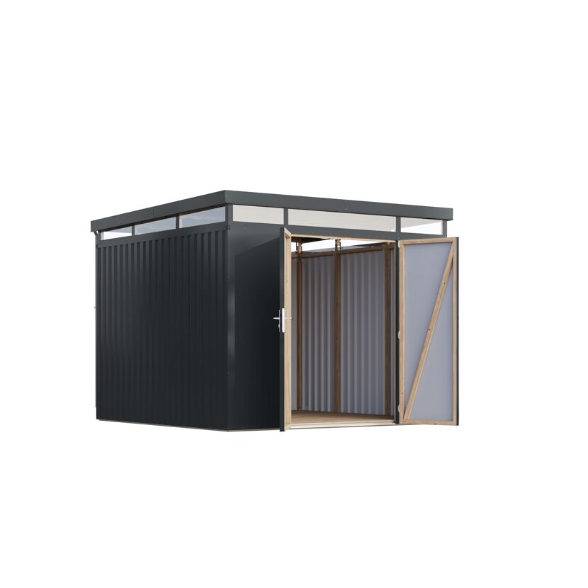 Metallgerätehaus 'Daro 3,5' anthrazit 290 x 239 x 292 cm