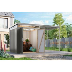 Metallgerätehaus-Set 'Daro 2' graualuminium 414 x 239 x 209 cm