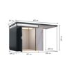 Metallgerätehaus-Set 'Daro 2' anthrazit 414 x 239 x 209 cm