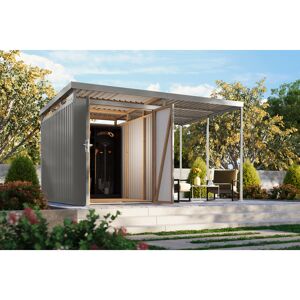 Metallgerätehaus-Set 'Daro 2,5' graualuminium 414 x 239 x 292 cm