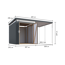 Metallgerätehaus-Set 'Daro 2,5' anthrazit 414 x 239 x 292 cm