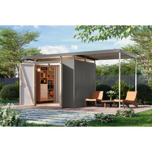 Metallgerätehaus-Set 'Daro 3' graualuminium 497 x 239 x 209 cm